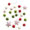 thumbnail image 2 of Christmas Felt Ball Garland Hanging Garland Ornament Soft Felt Material for Holiday Home Festive Scene, 2 of 9