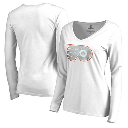 Philadelphia Flyers Fanatics Branded Women's White Out Long Sleeve T-Shirt - (Best Way To Pass Out Flyers)