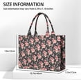 thumbnail image 3 of Large Capacity Tote Bag,Pioneer Flower Floral Print Pattern Handbag Fashion Luxury Tote Bag,15.7"x13"x 5.1" Inches,Laptop Compatible, 3 of 6