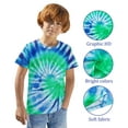 thumbnail image 6 of Aideaone Boys Girls Tie Dye Shirt Hippies Senior Rainbow Tees T Shirts for Kids 4-14 Years, 6 of 7
