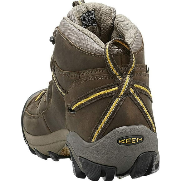 KEEN Men's Targhee II Mid Waterproof Hiking Boot,Black Olive/Yellow,9.5 M US