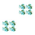 thumbnail image 1 of yingyy 1/2/3 4X Artificial Flower Faux Plant Home Decal Workmanship Multipurpose Long-lasting Exquisite Fake Flowers Wedding Decor Blue 2PCS, 1 of 6