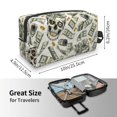 thumbnail image 4 of Goofa Skull with Cash Printed Toiletry Bag with Handle,Large Capacity Travel Makeup Cosmetic Bag for Women, Carry on Airport Airline Compliant Bag, 4 of 9