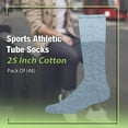 thumbnail image 3 of Yacht & Smith 32 Inch Wholesale Men's Long Tube Socks, Cotton Big And Tall Tube Socks Size 13-16 (Gray, 48), 3 of 7