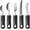 Black, variant on Special Supplies Adaptive Utensils 5-Piece Set — Non-Weighted Stainless Steel, Non-Slip Cutlery with Easy-Grip Handles for Hand Tremors, Elderly Use (Grey)
