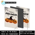 thumbnail image 5 of Happy Halloween Garden Flag 12.5 x 18 Inch Double-Sided Burlap Fall Pumpkin Garden Flag,Scary Pumpkin Holiday House Flags for Indoor Outdoor Jack O Lantern Pumpkin Yard Decor, 5 of 6