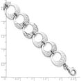 thumbnail image 5 of Sterling Silver Rhodium-plated Polished Diamond Cut w/1 in ext. Bracelet - 7.25"- Made In Italy, 5 of 8