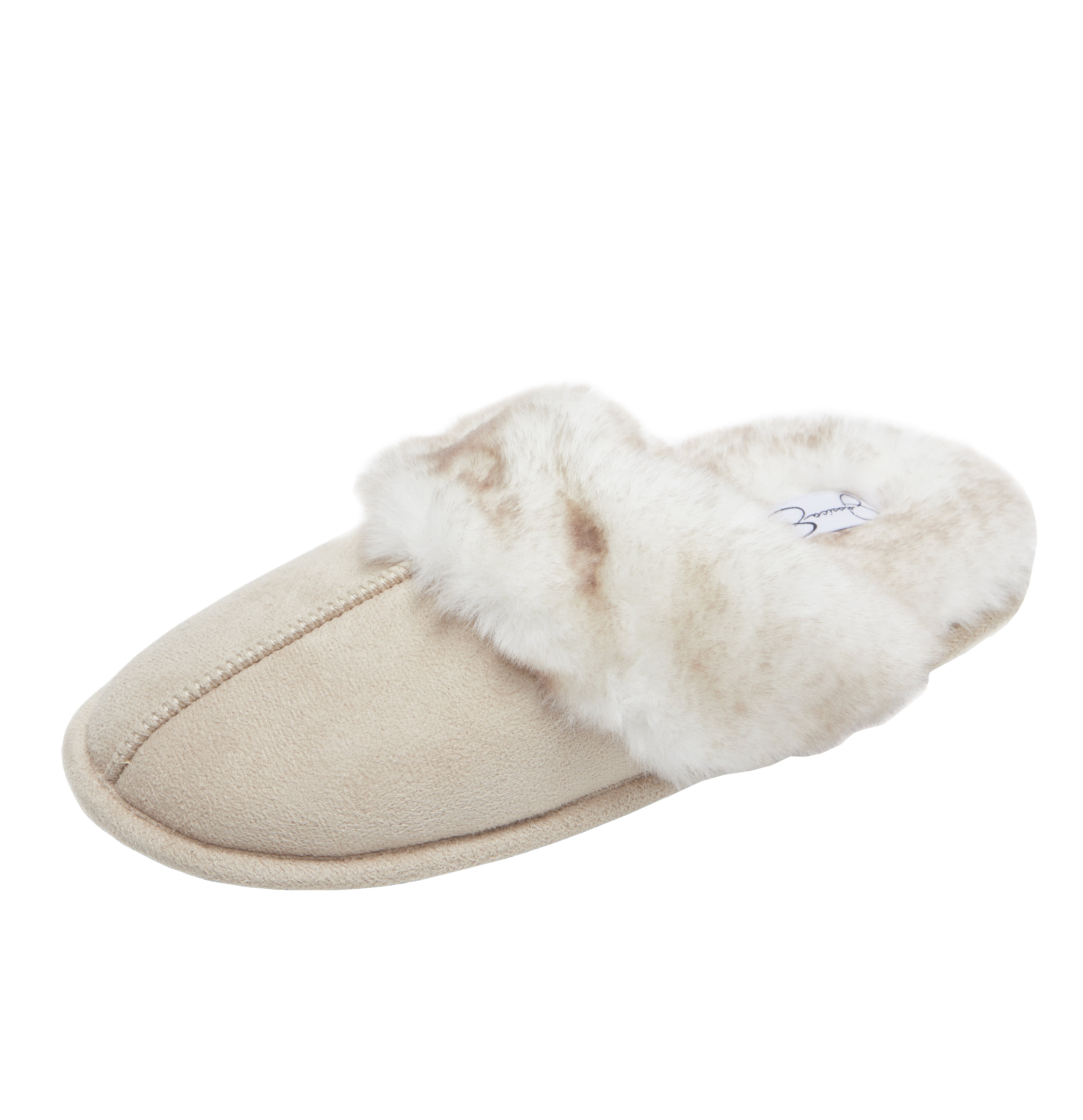 Jessica Simpson Comfy Faux Fur Womens House Slipper Scuff Memory Foam Slip On Anti-Skid Sole - image 4 of 9