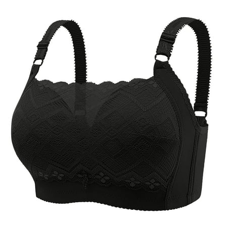Casual Push Up Bra for Women Lace Floral Print See Through Lingerie Underwear Plus Size Comfy Gathered Everyday Bras