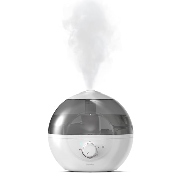 HoMedics Top-Fill Easy to Clean Ultrasonic Cool Mist Humidifier with Night Light and Aromatherapy: 300-500 sq. ft., No Filter Needed, 30-Hour Run Time
