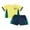 Yellow Green Black, variant on RUINIXCW Toddler Baby Boy Football Soccer Jersey Outfit Infant Baby Boys Fall Summer Clothes Crew Neck Short Sleeve Shirt and Shorts 2 Pcs Set