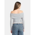 thumbnail image 3 of No Boundaries Off The Shoulder Top with Long Sleeves, Women’s, 3 of 5