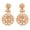 D520 Gold, variant on by Touchstone Indian Bollywood Studded Style Stunning Tiny Round Big Oval Shape Rhinestone Designer Jewelry Chandelier Earrings In Antique Gold Tone For Women.