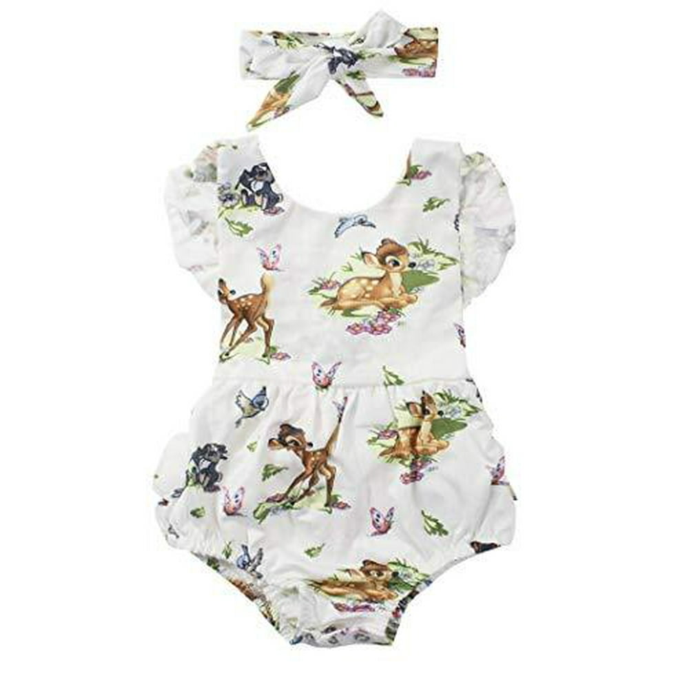 StylesILove stylesilove Infant Baby Girl Ruffled Cap Sleeve Sunsuit