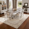 thumbnail image 4 of Toyoso 8x10 Large Medallion Area Rug - Vintage Ivory & Tan Silicone Rug, Traditional Distressed Washable Non-Slip Floor Cover, 0.25" Durable Carpet for Formal Dining Room and Spacious Living Room, 4 of 9