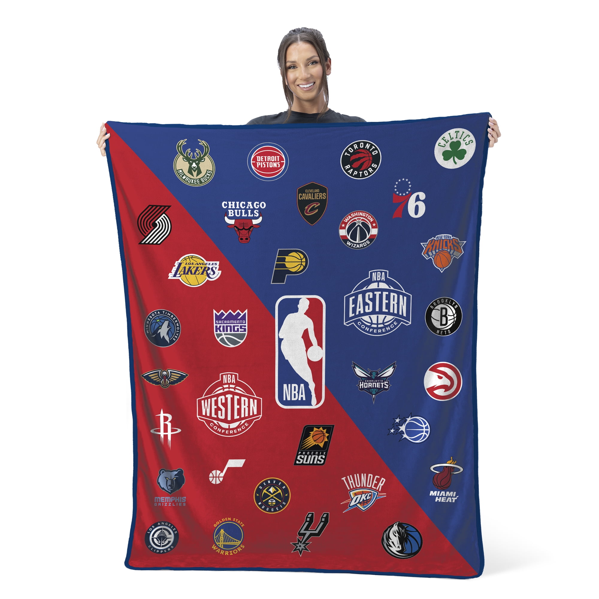NBA E W Split Silk Touch Throw 46x60