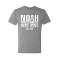 thumbnail image 2 of Wild Bobby Noah Was A Conspiracy Theorist Inspirational/Christian Men Premium Tri Blend Tee, Premium Heather, Large, 2 of 5