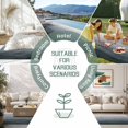 thumbnail image 6 of Grey Coastal Wave Outdoor Rug for Patio/Deck/Porch, Non-Slip Large Area Rug 3 x 5 Ft, Summer Ocean Nautical Beach Ombre Indoor Outdoor Rugs Washable Area Rugs, Reversible Camping Rug Carpet Runner, 6 of 8