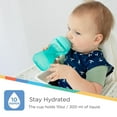 thumbnail image 3 of Nuby 2-Pack No Spill Easy Grip Trainer Cup, 10 oz, Coral and Aqua, 3 of 6