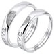 thumbnail image 1 of Anillos de Promesa LoveLoom 1Par 2Pzas Talla 1x6.5 y 1x8mm 16.9 y 18.2Ø Circunferencia 53 y 57mm Circonia/Metal Plata., 1 of 2