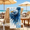 thumbnail image 4 of XGFHYJEH Bald Eagle Beach Towel, Print Quick Dry Lightweight Portable Beach Towel with American Flag Wing, Independence Day 4th of July Patriotic Summer Towels for Outdoor Pool, Travel, Camping, 4 of 6