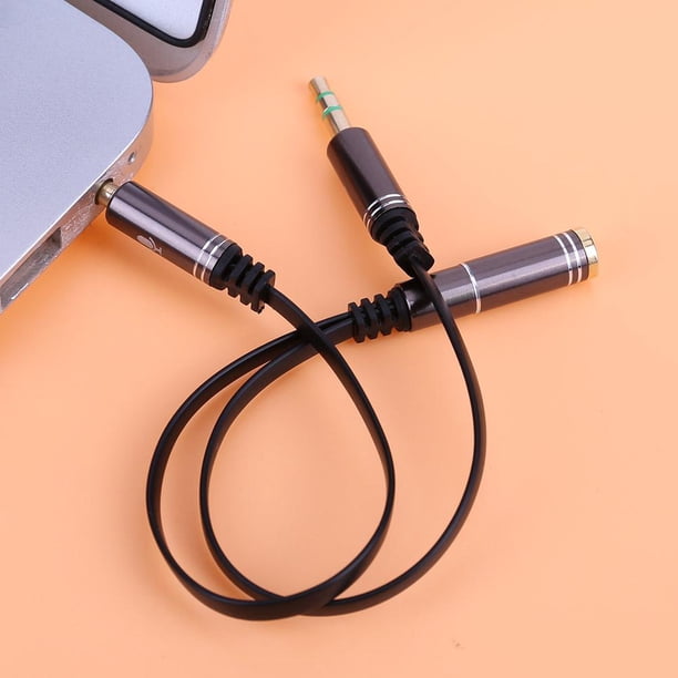 Divisor Y de audio estéreo de 3,5 mm, 1 conector hembra a 2 macho, adaptador de auriculares, cabina