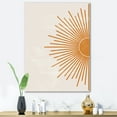 thumbnail image 2 of Designart ' Orange Sun Print On Beige I ' Modern Canvas Wall Art Print, 2 of 4