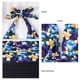 thumbnail image 5 of Traje de baño de una pieza para mujer, traje de baño fruncido con cuello en V y Espalda descubierta, estampado Floral, para nadar en verano, flor azul XXL, 5 of 6