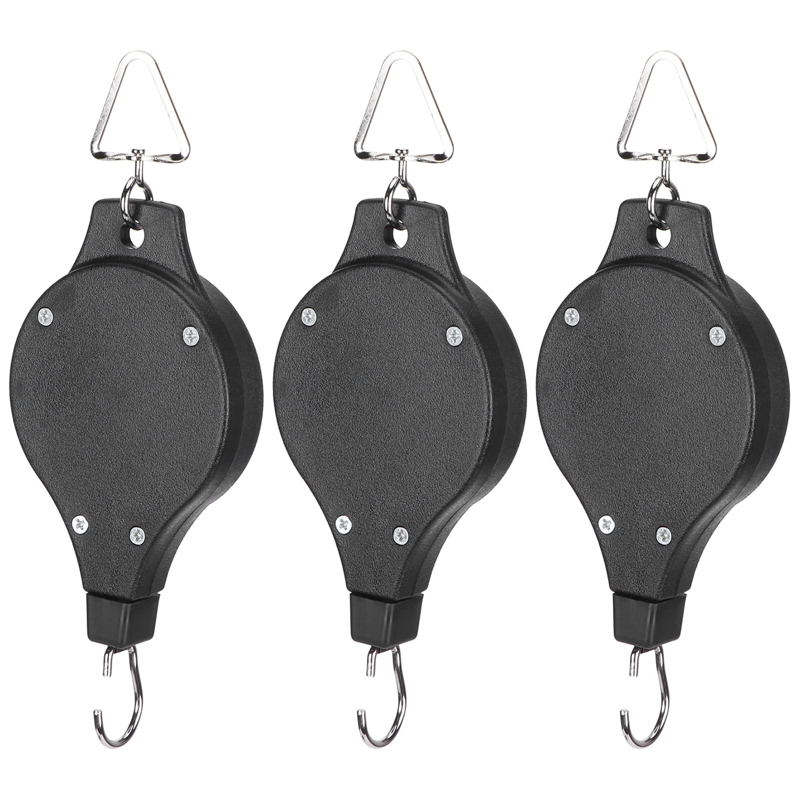 2pc Set Plant Pulley Retractable Hanger Adjustable Height Easy Reach Hook 