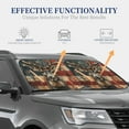 thumbnail image 4 of Sikiie American Flag Deer Art Print Foldable Car Windshield Sun Visor, Car Window Sunshade Suitable for Sedan, SUV and Truck Car Accessories-Small, 4 of 6
