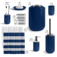 thumbnail image 2 of Clara Clark  20 Piece Complete Bathroom Accessories Kit with Shower Curtain Set Navy, 2 of 5
