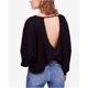 thumbnail image 2 of Free People - Blusa con espalda abierta para mujer, color negro, pequeÃ±a Free People Pull-over, 2 of 2