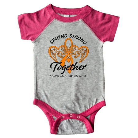 

Inktastic Leukemia Awareness Staying Strong Together and Orange Ribbon Gift Baby Boy or Baby Girl Bodysuit