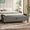 Grey, variant on 51" Storage Ottoman Bench for Bedroom, Full Queen Storage Bench with Button, Upholstered Bedroom Bench with Rolled Arms for Living Room, Storage Room, Entryway, Brown