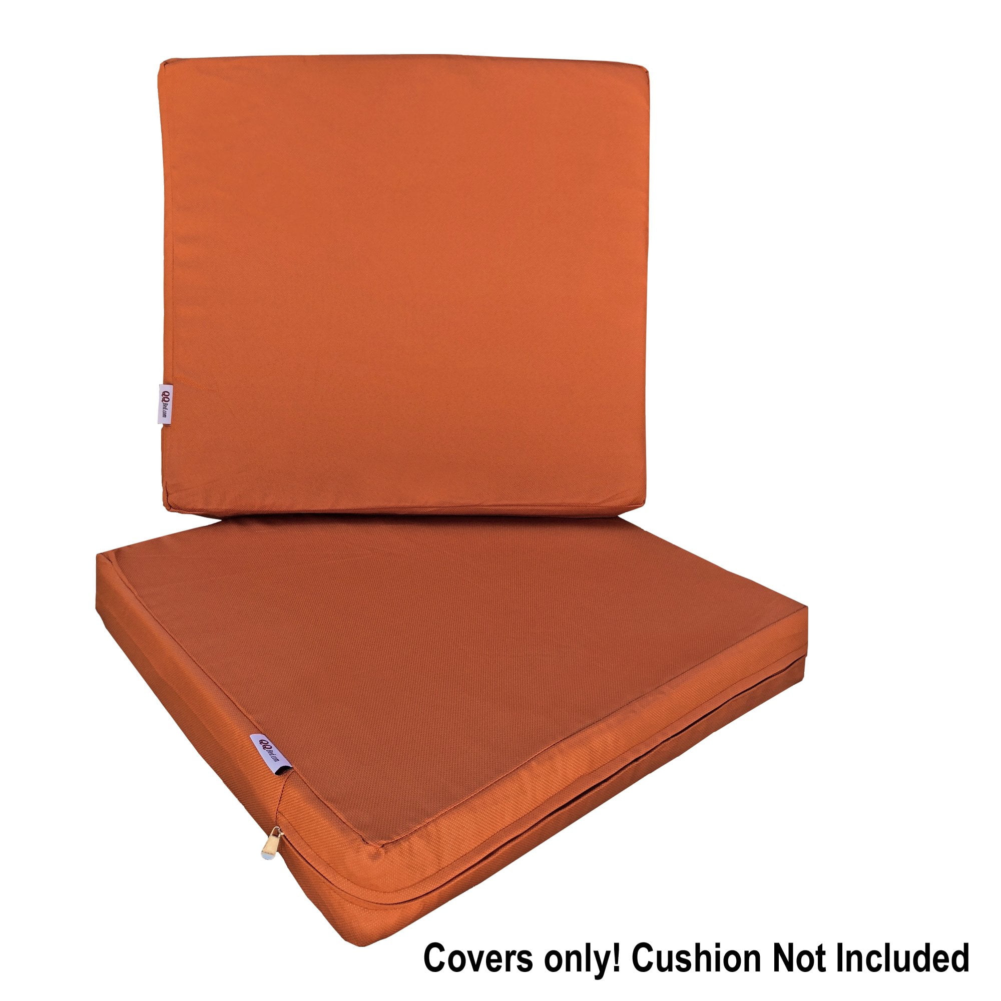 Multi Pack Outdoor Seat Chair Patio Cushion Pad Cover Duvet Case 16"X18"X4" Rust 