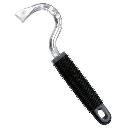 1 Black Rubber - TOUGH 1 HORSE CARE ALUMINUM HOOF THRUSH PICK W/ COMFORTABLE RUBBER HANDLE BLACK