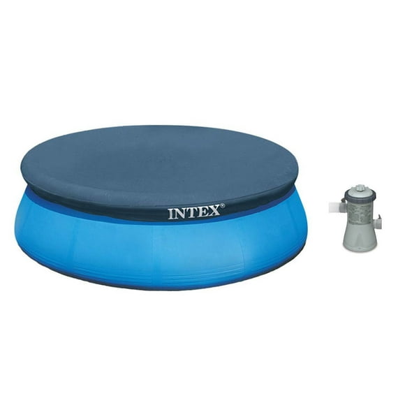 INTEX 8'x30" Easy Set Inflatable Above Ground Swimming Pool, Pump and Cover