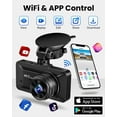 thumbnail image 2 of Dash Cam Front Rear 4K/1080P, Full HD Dash Cam with APP Control,Cars Build in Wifi, 3.94‘’IPS Screen Dash Camera with 32GB SD Card, G-Sensor, WDR, 24Hr Parking Mote, Loop Recording, 2 of 7