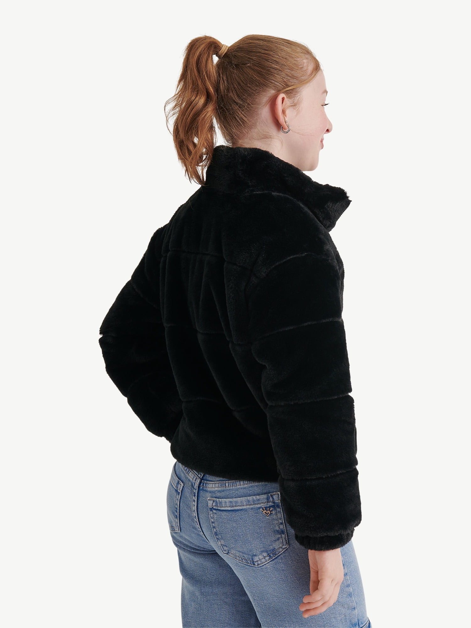 Justice Girl's Mock Neck Faux Jacket, Sizes XS - XL