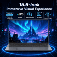 thumbnail image 3 of Laptop 15.6" FHD IPS Gaming Laptop AMD Ryzen 7 5825U 16GB DDR4 512GB SSD Windows 11 Pro Backlit Keyboard Gray Graphite, 3 of 8