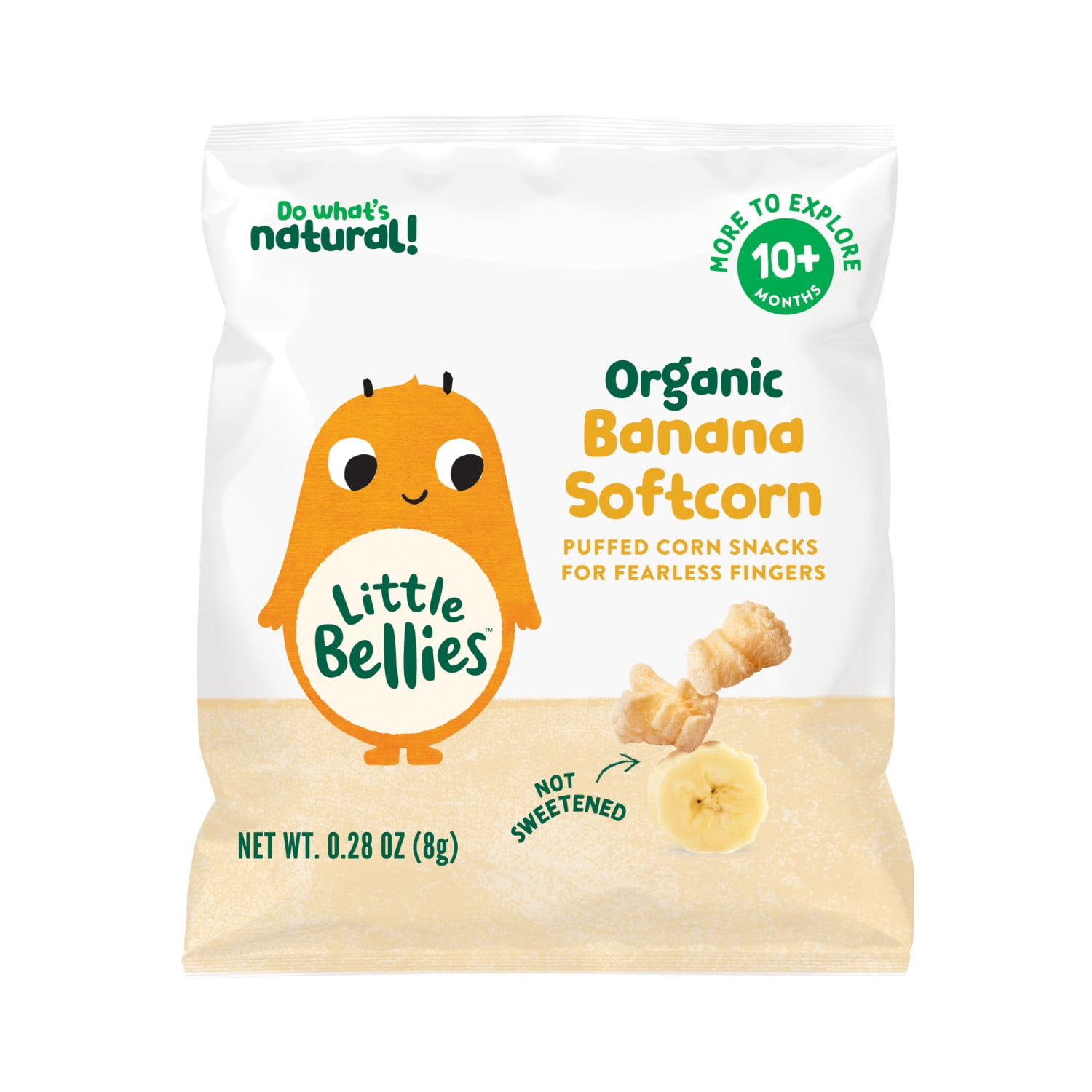 Little Bellies Organic Banana Softcorn Snack, 0.28 oz Bag