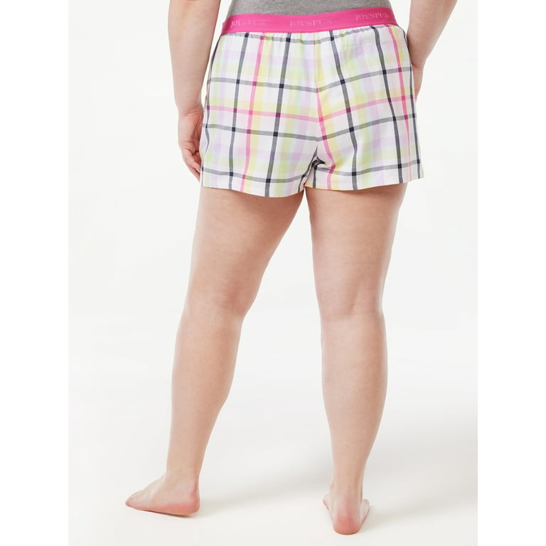 Joyspun Women's Woven Print Boxer Sleep Shorts, Sizes S to 3X