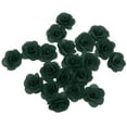thumbnail image 4 of justharion 20 Pieces Silk Rose Flower Head Bud DIY Craft Wedding Decor Dark Green, 4 of 5