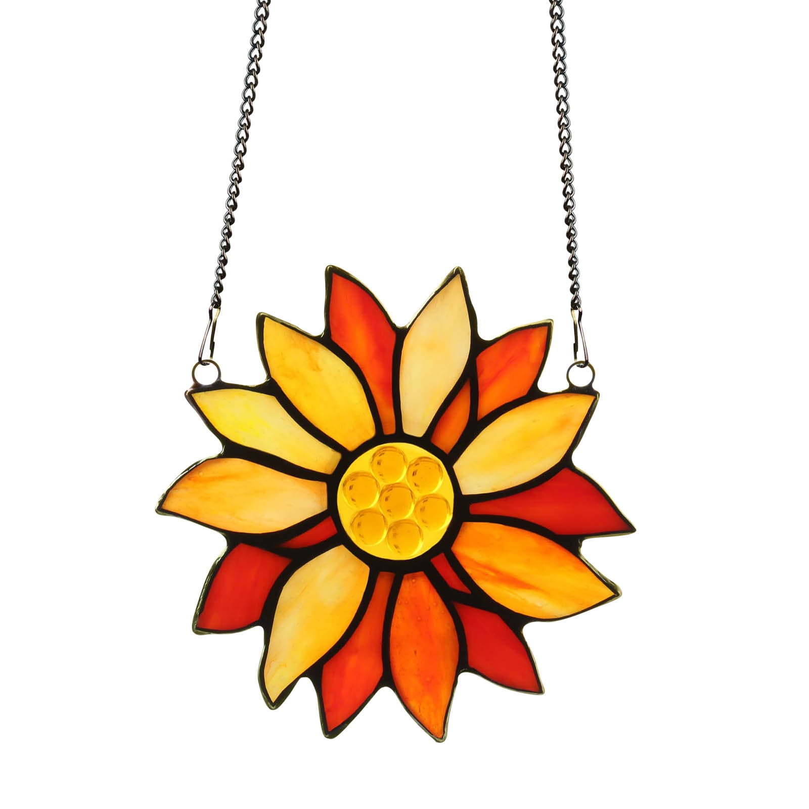 Yannianjz 4Pcs Sunflower Wind Chime Pendant, Colorful Acrylic Window Hanging Decor, Outdoor Garden Wind Chimes for Living Room, Bedroom, Courtyard