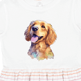 thumbnail image 4 of Inktastic Golden Retriever Watercolor Girls Toddler Dress, 4 of 5