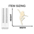 thumbnail image 2 of Unfinished Wood Dancer Shape - Dance Craft - up to 46" DIY 10" / 1/4", 2 of 4