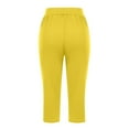 thumbnail image 7 of JJHGVB Capri Pants for Women Petite Capris for Women Petite Length Hiking Pants High Waisted Yoga Capris Lightweight Cropped Pants Soft Pajams Pants Yoga Pants Women'S Pants Yellow 2XL, 7 of 7
