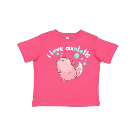 

Inktastic I Love Axolotls with Bubbles Gift Toddler Boy or Toddler Girl T-Shirt