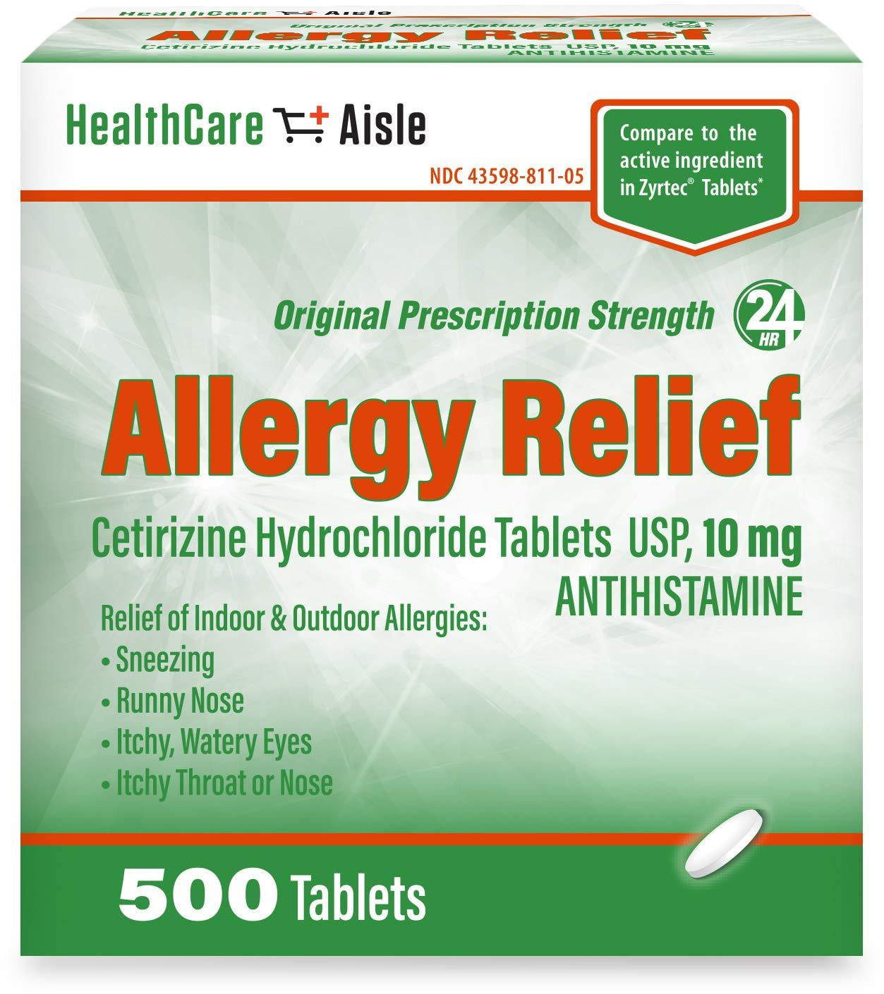 Buy HealthCareAisle Allergy Relief Cetirizine Hydrochloride Tablets