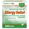 HealthCareAisle Allergy Relief Cetirizine Hydrochloride Tablets, USP | 24 Hour Allergy Relief | 10 mg | 500 Count